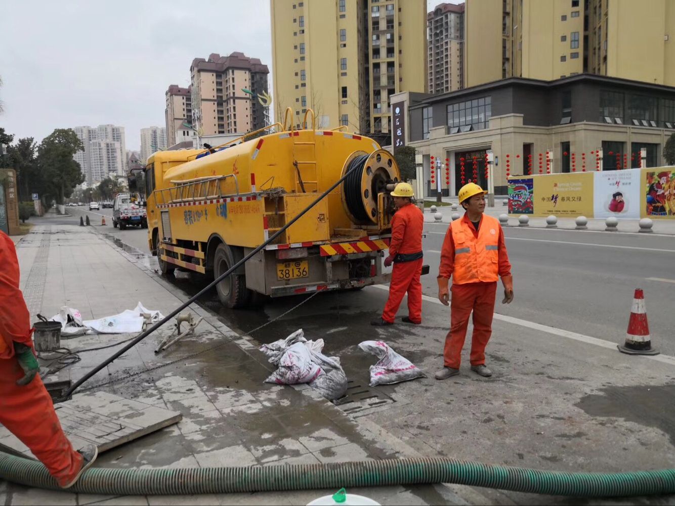 梁山排污管道清淤-管道清洗